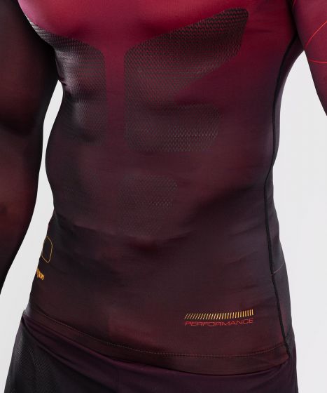 VENUM Tactical XT 男士长袖紧身衣 - 黑/酒红/金色