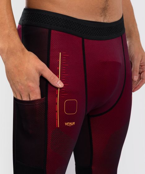 VENUM Tactical XT 男士紧身长裤 - 黑/酒红/金色