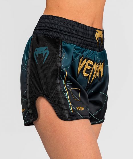 VENUM Tactical XT 女士泰拳短裤 - 黑/森林绿色