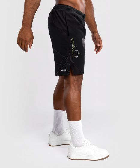 Venum Training Camp 4.0男士训练短裤 - 黑/霓虹绿色