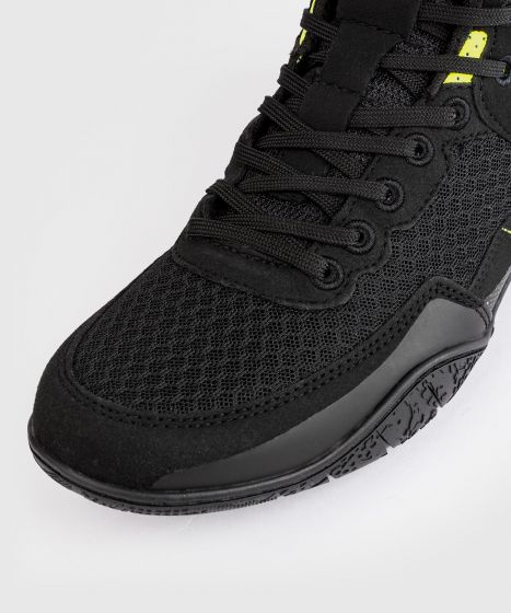 Venum Training Camp 4.0 Elite摔跤鞋 - 黑/霓虹绿色