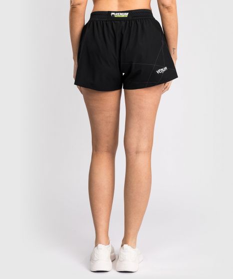 Venum Training Camp 4.0女士训练短裤 - 黑/霓虹绿色