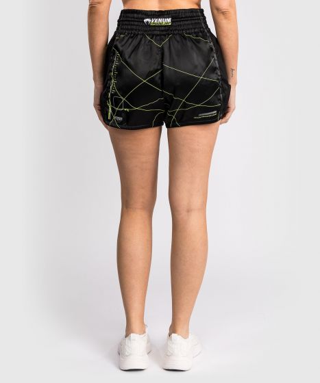 Venum Training Camp 4.0女士泰拳短裤 - 黑/霓虹绿色