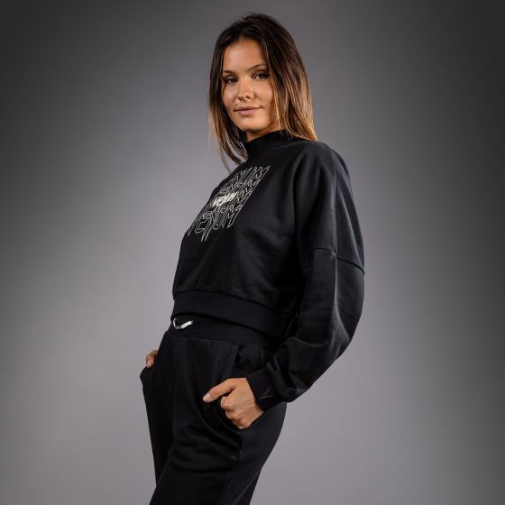 VENUM Pulse 女士短款卫衣 - 黑/白色