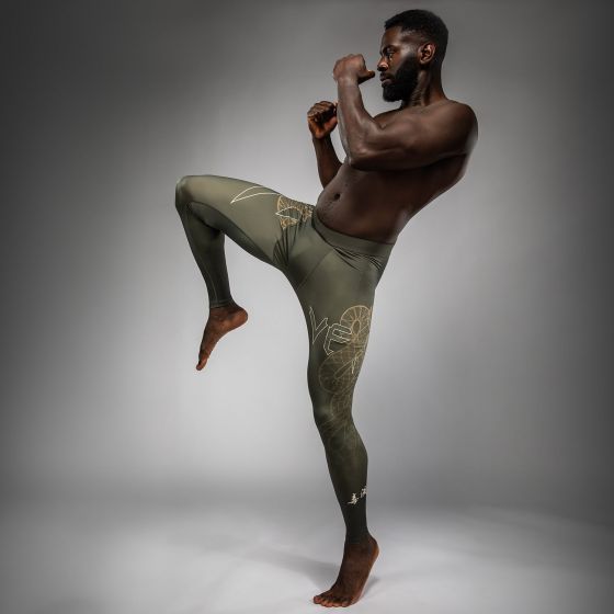 VENUM Serpenti 男士紧身长裤 - 卡其/铜/象牙白色