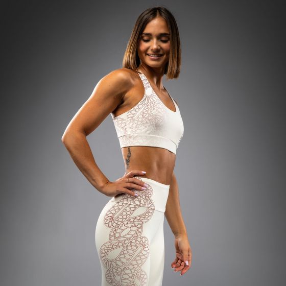 VENUM Serpenti 女士运动内衣 - 象牙白/酒红色