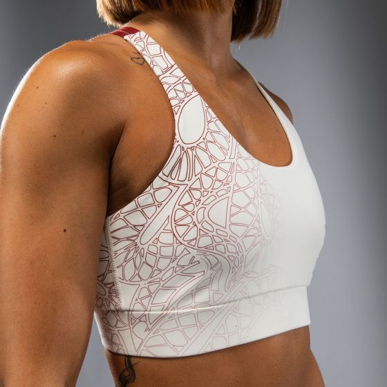 VENUM Serpenti 女士运动内衣 - 象牙白/酒红色
