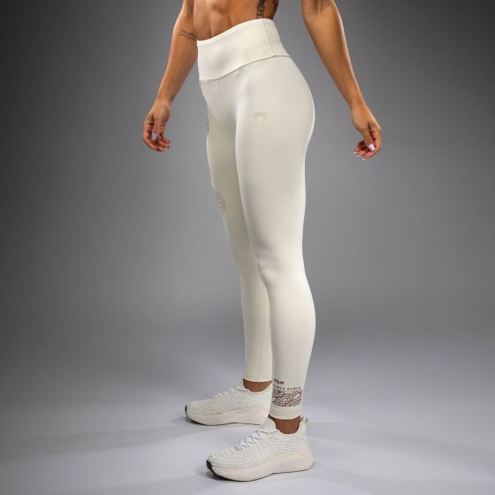 VENUM Serpenti 女士紧身长裤 - 象牙白/酒红色