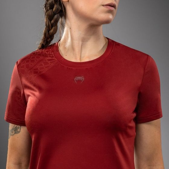 VENUM Serpenti 女士速干T恤 - 酒红/象牙白色