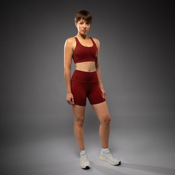 VENUM Serpenti 女士紧身短裤 - 酒红/象牙白色