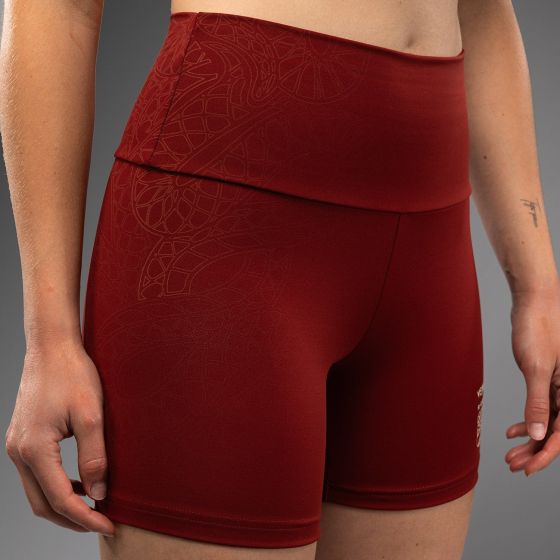 VENUM Serpenti 女士紧身短裤 - 酒红/象牙白色