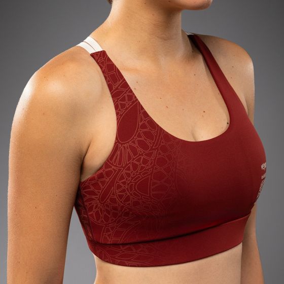 VENUM Serpenti 女士运动内衣 - 酒红/象牙白色