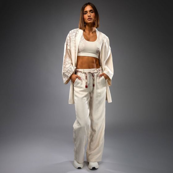 VENUM Serpenti 女士夹克 - 象牙白/酒红色