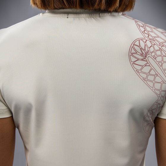 VENUM Serpenti 女士速干T恤 -  象牙白/酒红色