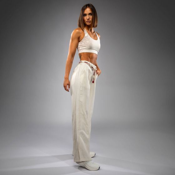 VENUM Serpenti 女士长裤 - 象牙白/酒红色