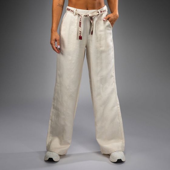 VENUM Serpenti 女士长裤 - 象牙白/酒红色