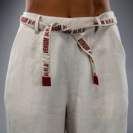 VENUM Serpenti 女士长裤 - 象牙白/酒红色