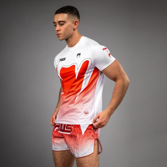 RWS × VENUM 2.0 男士速干T恤 - 白/红色-L