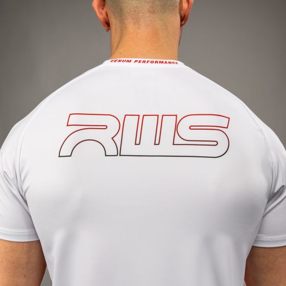 RWS × VENUM 2.0 男士速干T恤 - 白/红色-L