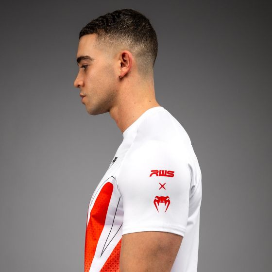 RWS × VENUM 2.0 男士速干T恤 - 白/红色-L