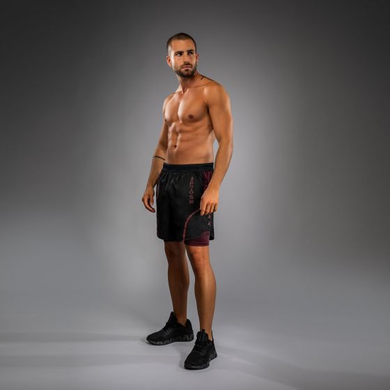 VENUM × Assassin's Creed 男士训练短裤 - 酒红/黑色