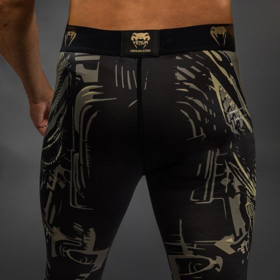 VENUM Invader 男士紧身长裤 - 黑/沙色