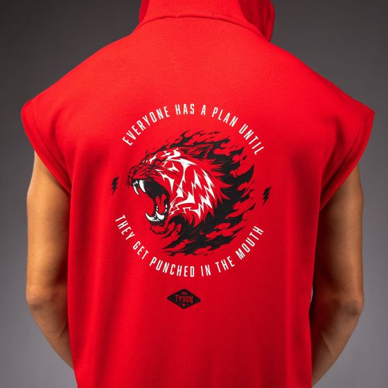 Venum × Mike Tyson Tiger 男士无袖卫衣 - 红/黑色