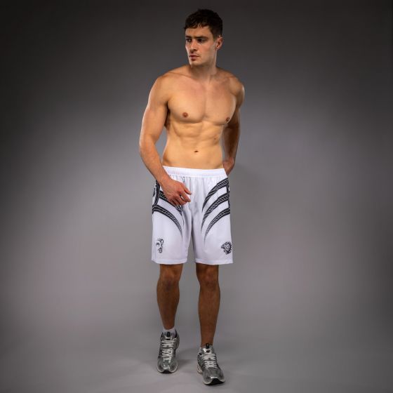 Venum × Mike Tyson Tiger 男士训练短裤 - 白/黑色