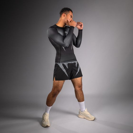 VENUM No Gi 男士长袖紧身衣- 黑/银灰色