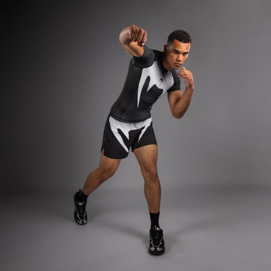 VENUM No Gi 男士短袖紧身衣 - 黑/白色