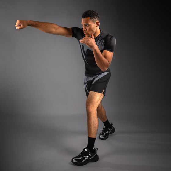 VENUM No Gi 男士短袖紧身衣 - 黑/银灰色