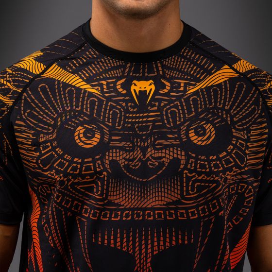 VENUM Quetzal Fury 男士速干T恤 - 黑/烈焰红/橘红色