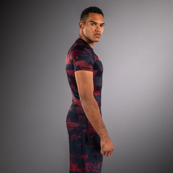 UFC Zenith | VENUM 格斗周  男士短袖紧身衣 - 海军蓝/酒红/银色