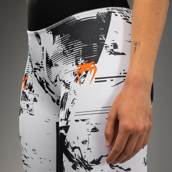 UFC Zenith | VENUM 格斗周 女士紧身长裤 - 黑/白/橙色