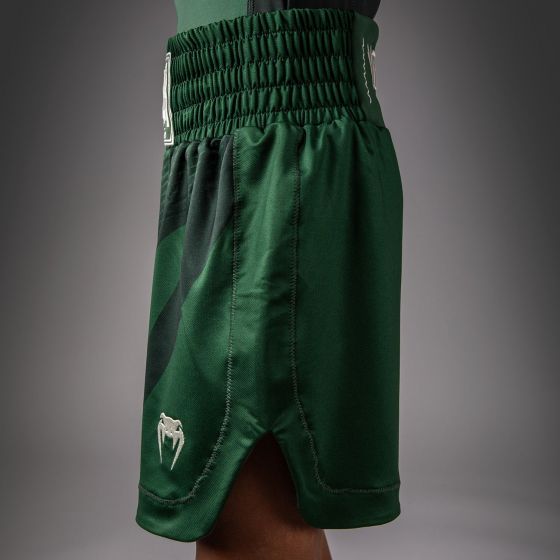 VENUM Attack 儿童拳击短裤 - 森林绿/米白色