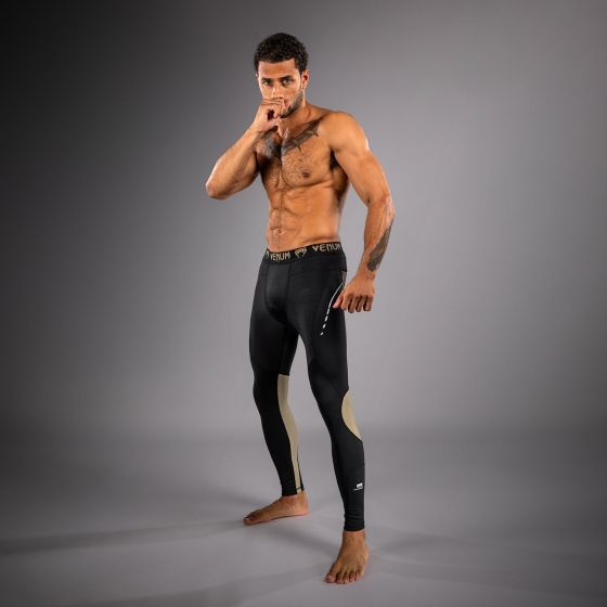 VENUM Adrenaline 男士紧身长裤 - 黑/沙色