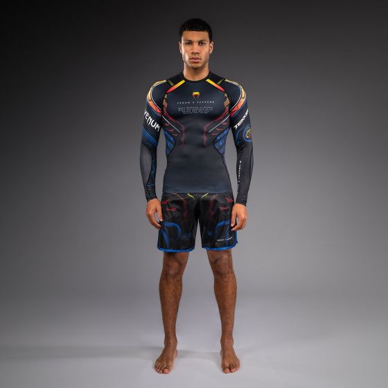 VENUM x TEKKEN 8 男士长袖紧身衣 - Yoshimitsu - 黑/橙色