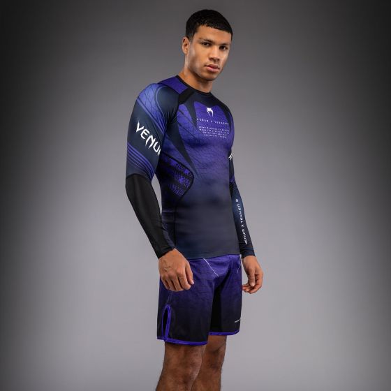 VENUM x TEKKEN 8 男士长袖紧身衣 - Kazuya - 黑/蓝色