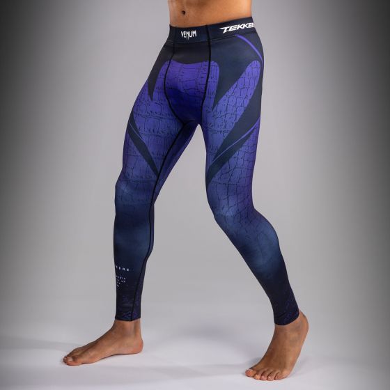 VENUM x TEKKEN 8 紧身长裤 - Kazuya - 黑/紫色