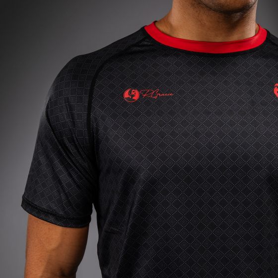 VENUM x Roger Gracie Academy 男士速干T恤 - 黑/红色