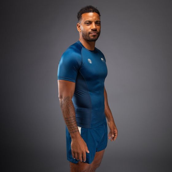 VENUM x Roger Gracie Academy SS 男士短袖紧身衣 - 蓝色