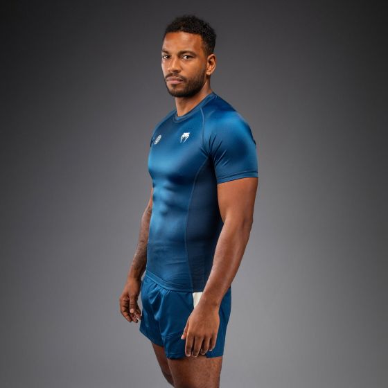 VENUM x Roger Gracie Academy SS 男士短袖紧身衣 - 蓝色