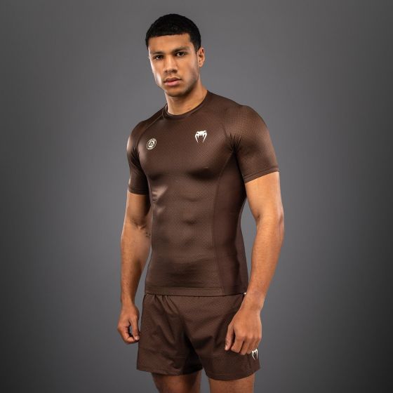 VENUM x Roger Gracie Academy SS 男士短袖紧身衣 - 深棕色