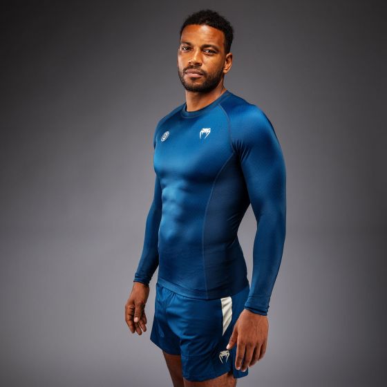 VENUM x Roger Gracie Academy LS 男士长袖紧身衣 - 蓝色