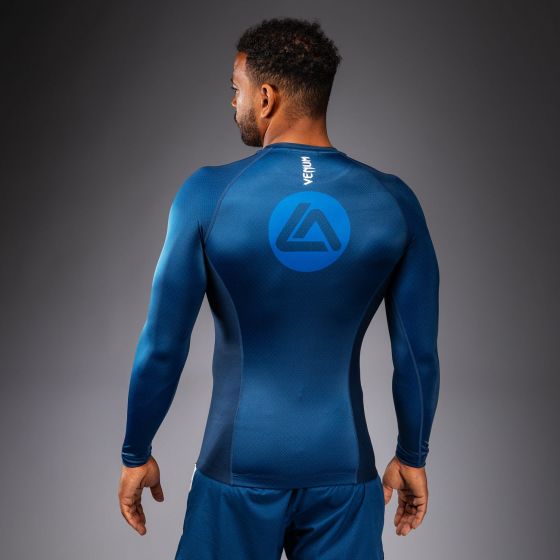 VENUM x Roger Gracie Academy LS 男士长袖紧身衣 - 蓝色