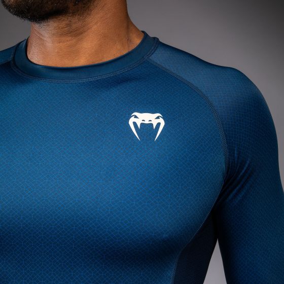 VENUM x Roger Gracie Academy LS 男士长袖紧身衣 - 蓝色