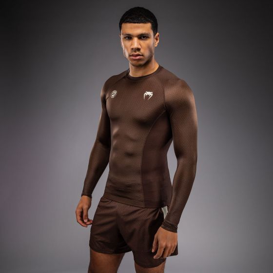 VENUM x Roger Gracie Academy LS 男士长袖紧身衣 - 深棕色