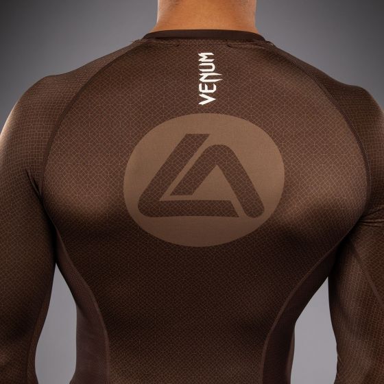 VENUM x Roger Gracie Academy LS 男士长袖紧身衣 - 深棕色