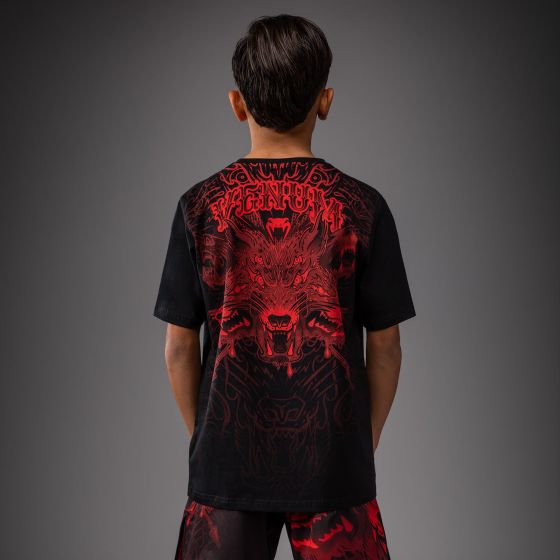 VENUM Wolf Atak 儿童T恤 - 黑/红色