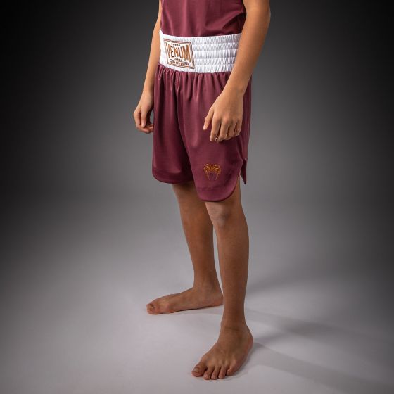 VENUM Classic 儿童拳击短裤 - 酒红色